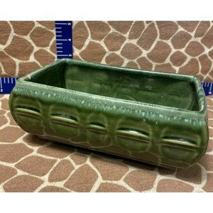 Vintage Cookson Pottery USA Green Planter 8in Long